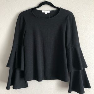 ANTHROPOLOGIE bell-sleeve top